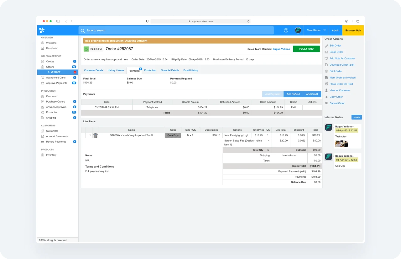Desain awal dashboard DecoNetwork