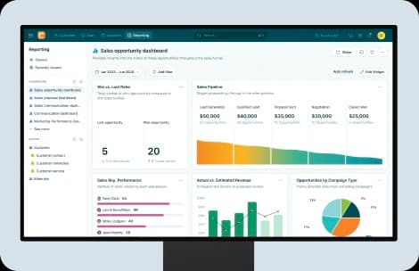 Dashboard manajemen pekerjaan Commusoft